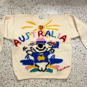 Ken Done Australia for Rob Paynter hand knit 100% wool medium n